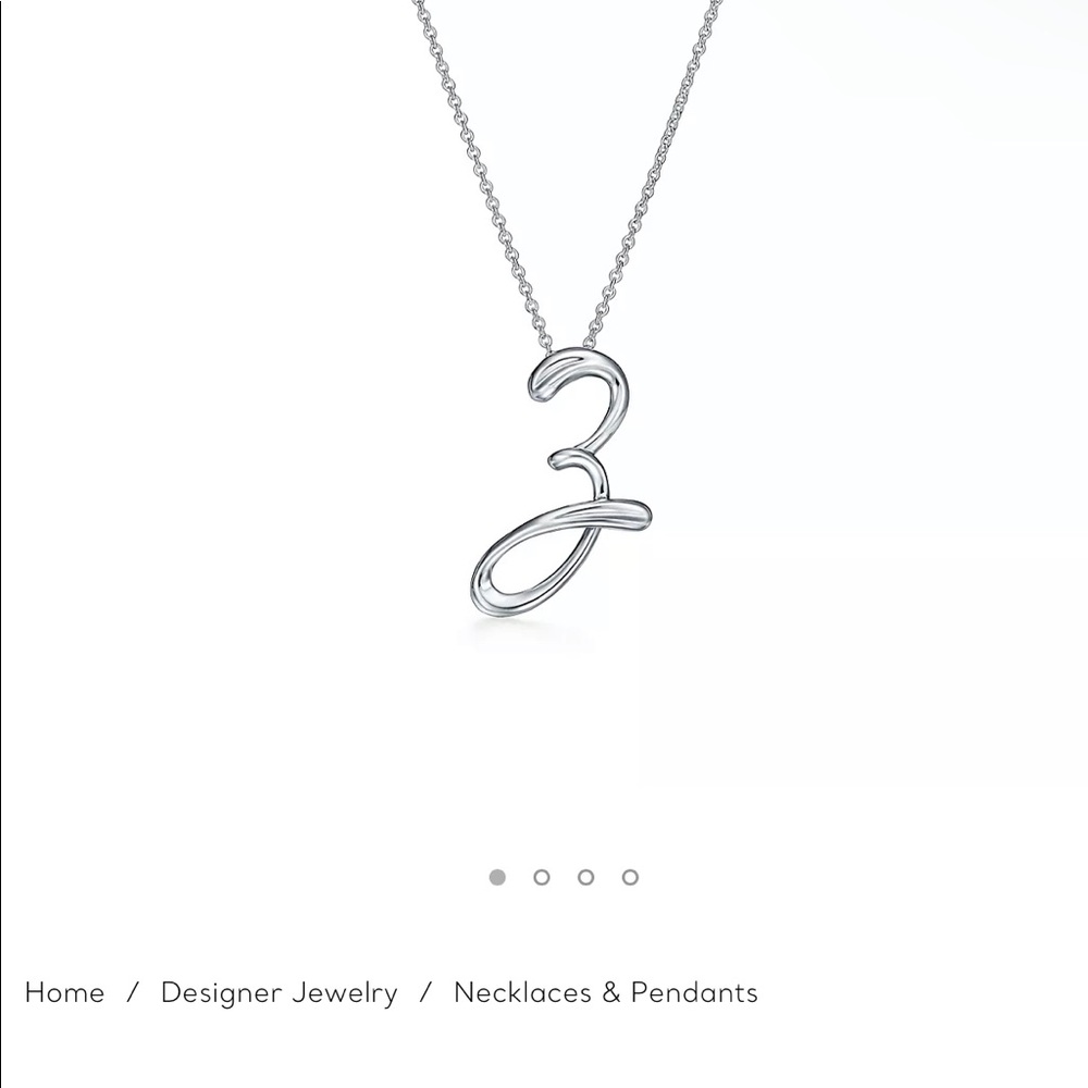 Authentic Tiffany and Co Elsa Peretti, Letter Z Pendant